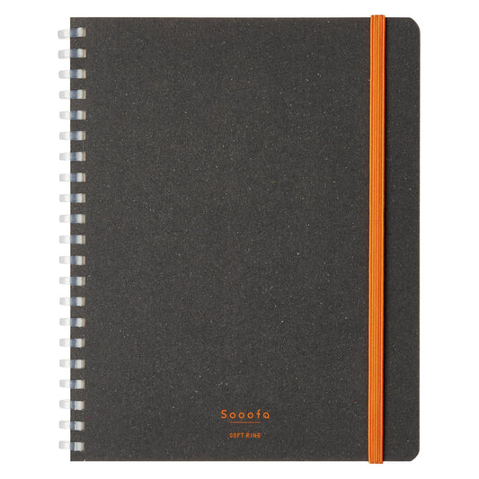 KOKUYO Graph Journal Notebook, Sooofa 7.2'' x 5.5'' Soft Ring Notebook for Women 4mm Grid Ruled, 80