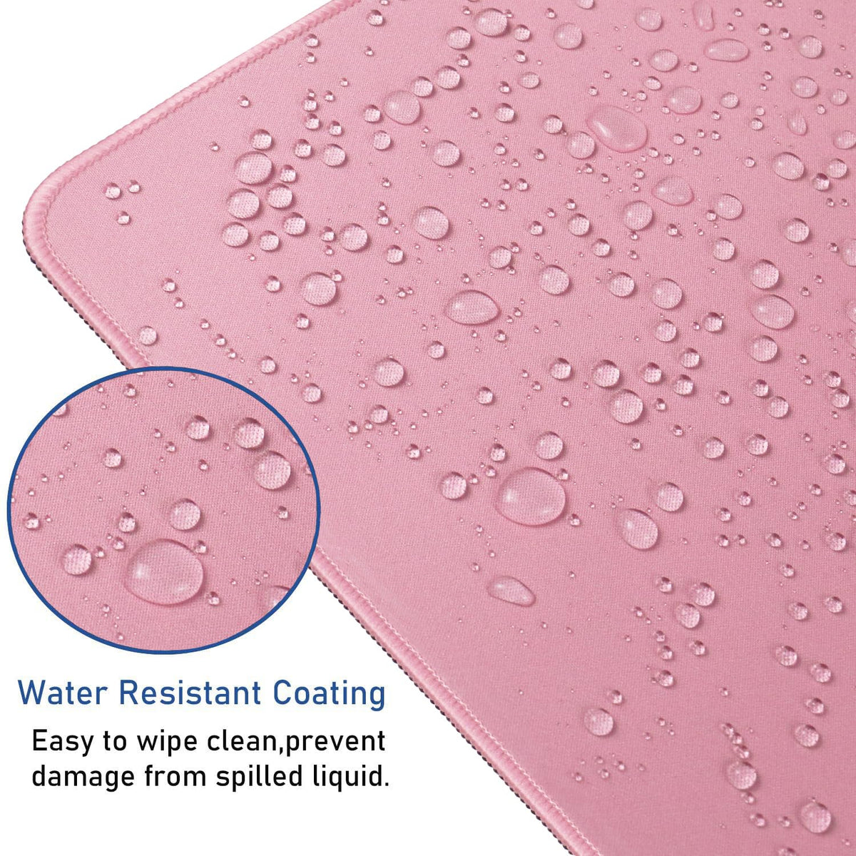 Large Mouse Pad with Stitched Edges, Durable Non-Slip Natural Rubber Base