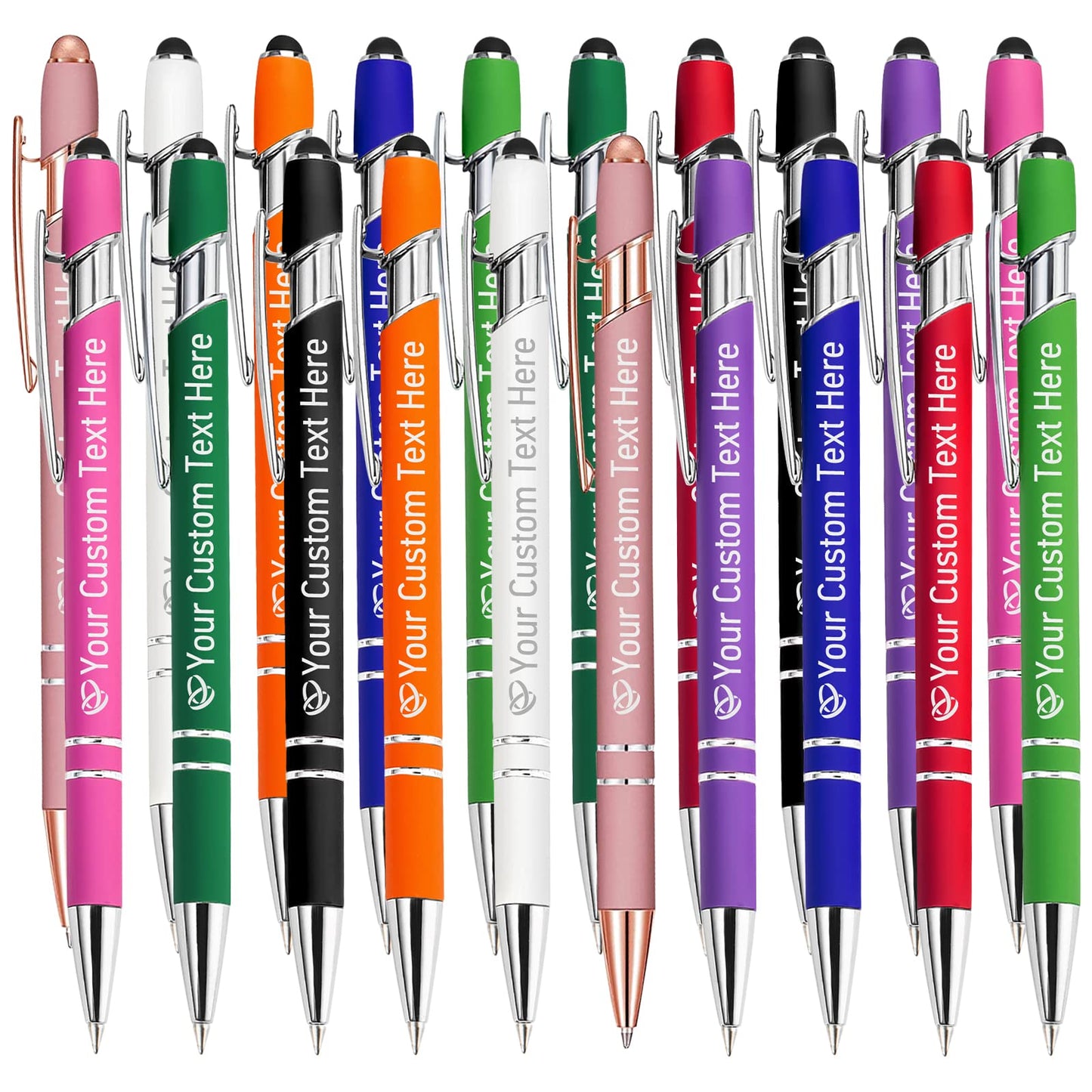 STREADVE Personalized Custom Pens with Name Engraved Logo Text Pen, Pack of 20 Customized Smooth