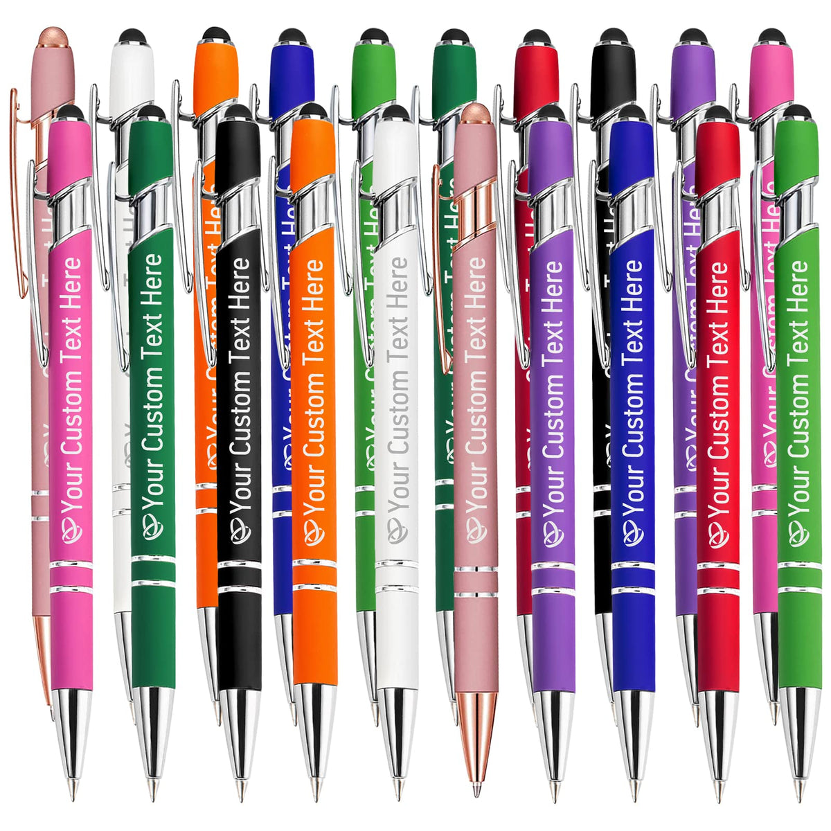 STREADVE Personalized Custom Pens with Name Engraved Logo Text Pen, Pack of 20 Customized Smooth