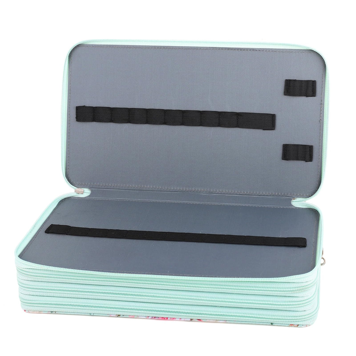 Vomgomfom 300 Slots Marker Case 4-Layer PU Leather, Handle, Grenn Rose