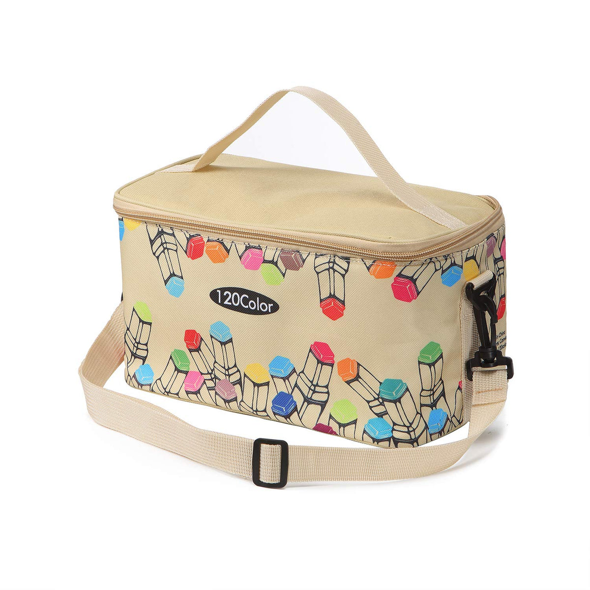 Toprema New Marker Pen Case Holder for 120 Markers Organizer Multifunctional Zipper Storage