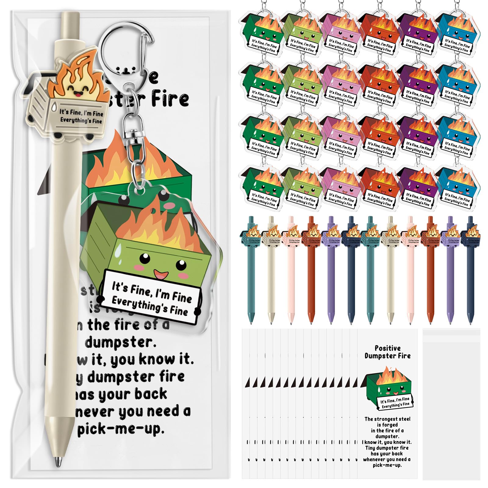 Sayglossy 24 Sets Christmas Funny Dumpster Fire Gift