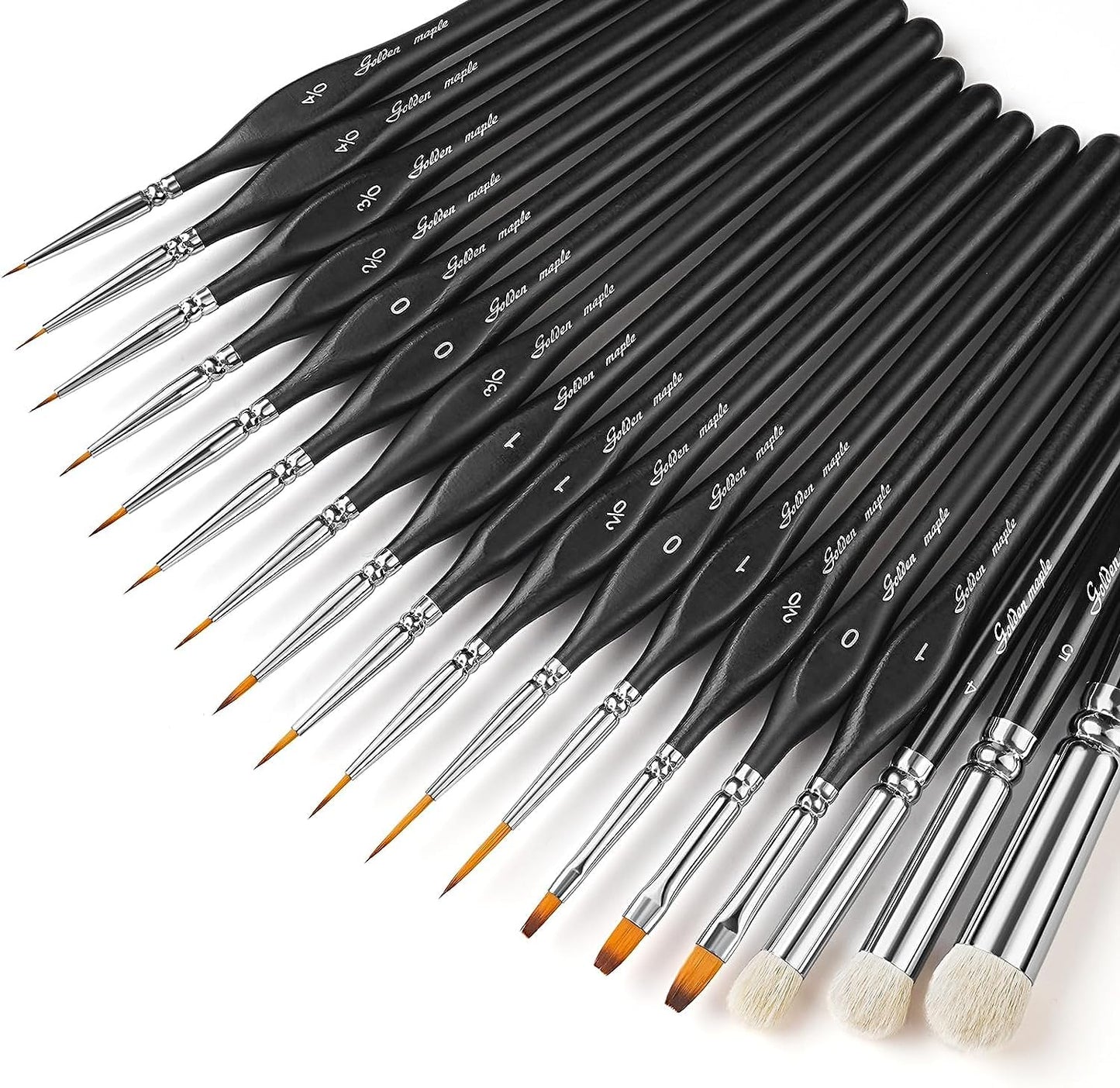 Golden Maple Dry Brush Miniature Painting, 18PC Miniature Paint Brushes Model Brushes Micro Detail