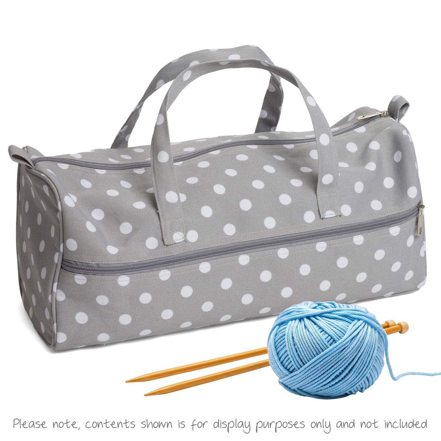 Hobby Gift Knitting Bag Large Yarn Storage Bag with Zippered Compartments for Knitting Needles