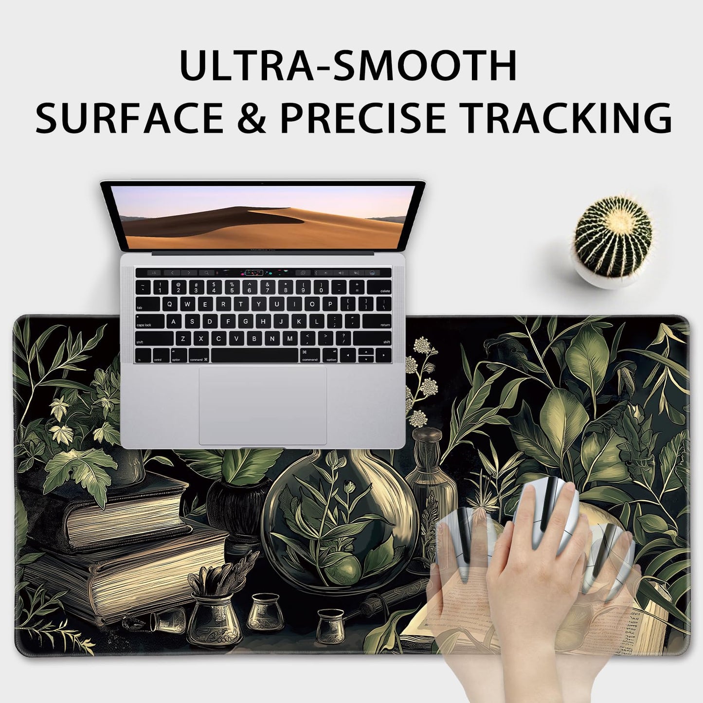 Mcapirivo Gothic Dark Botanical Large Gaming Mouse Pad Desk Mat 31.5"x15.7"
