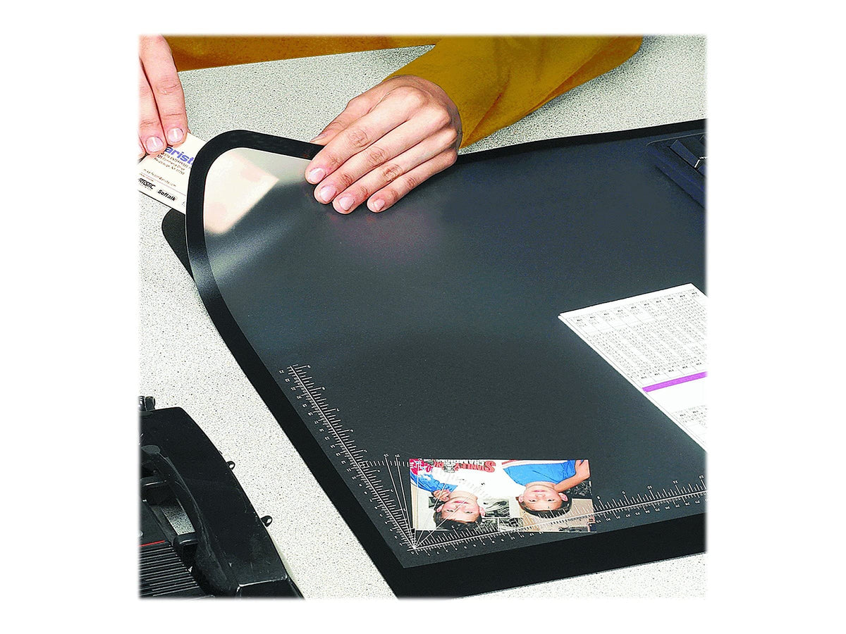 Artistic 41200 Office Products 20" x 31" Logo Pad Lift-top Desktop Organizer Desk Mat, Black/Clear