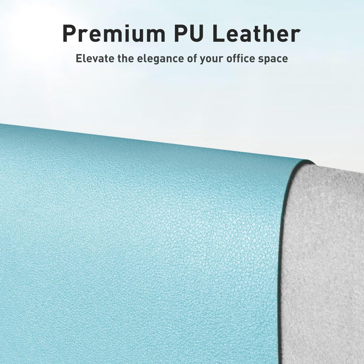 Aothia Faux Leather Desk Mat - Non-Slip PU Leather Desk Blotter, Waterproof Writing Surface, Large