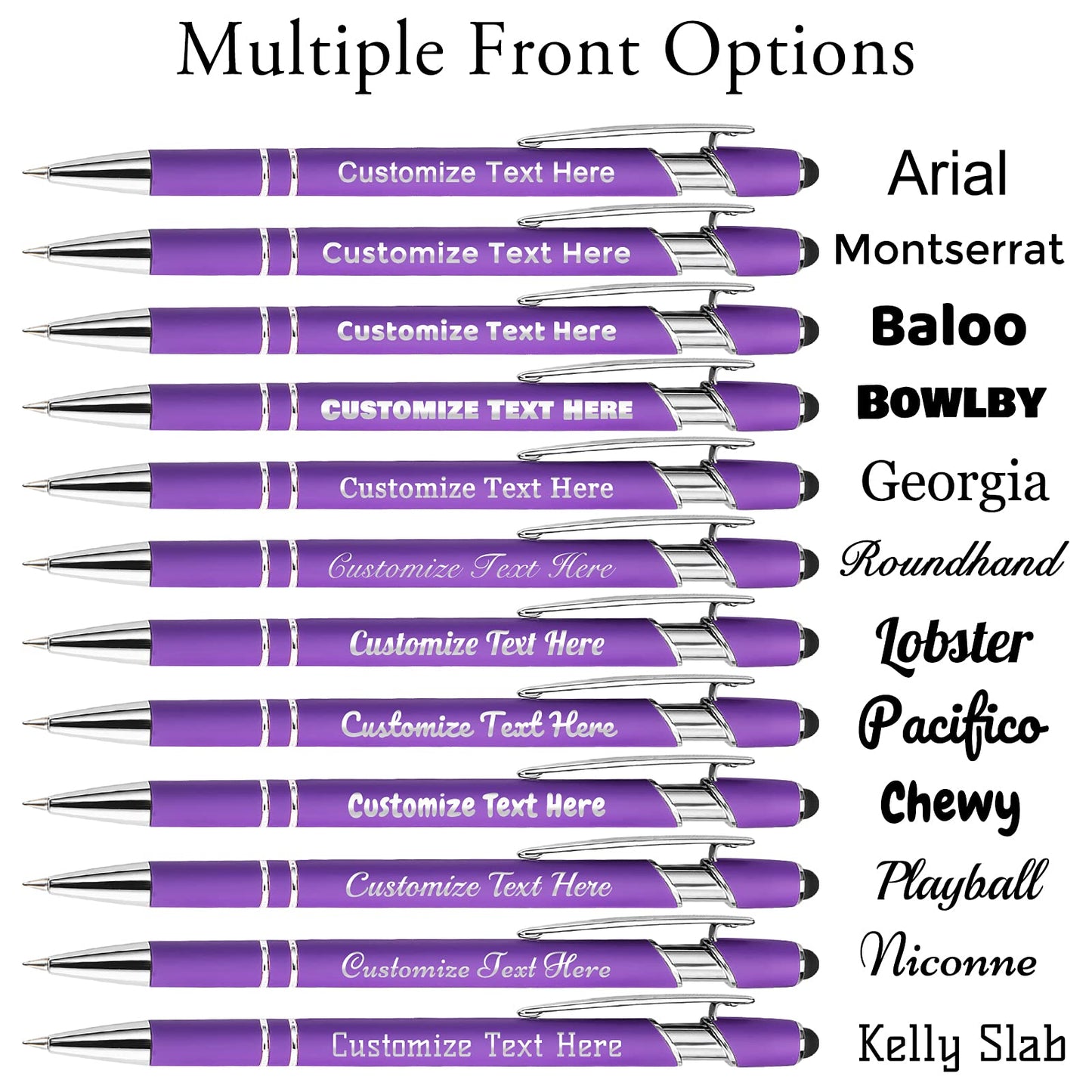Personalized Pens Bulk Custom Ballpoint Pens with Business Name Message Logo, Customized Engraved