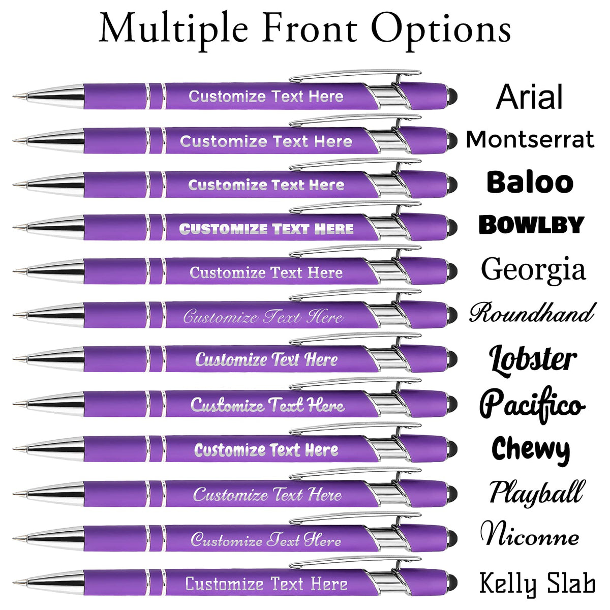 Personalized Pens Bulk Custom Ballpoint Pens with Business Name Message Logo, Customized Engraved