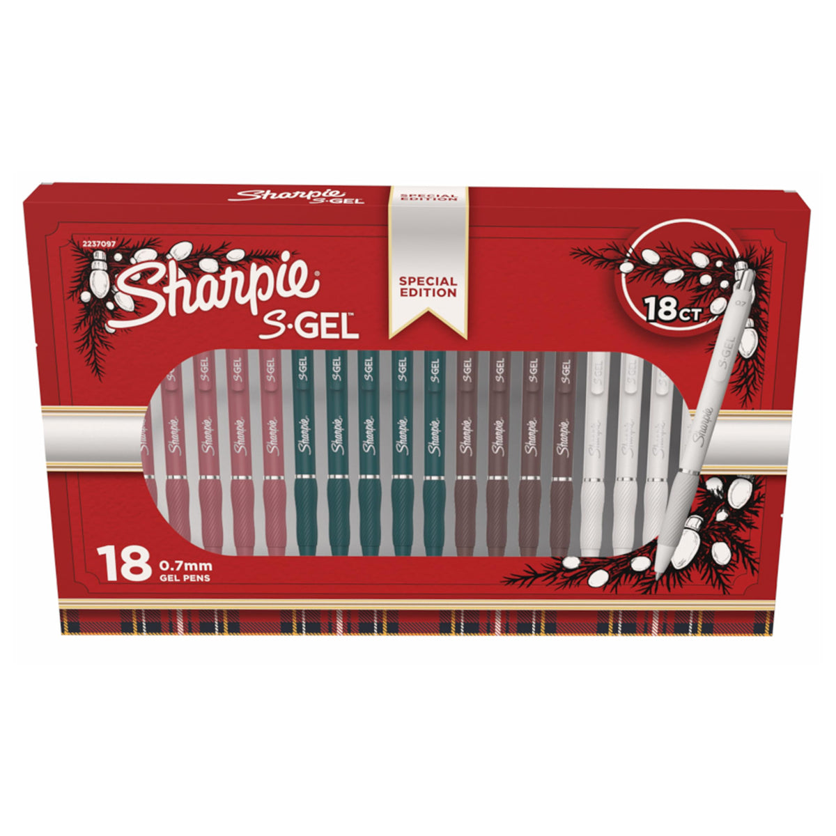 Sharpie S-Gel Pens, Special Edition Gift Pack, Assorted Barrel Colors, Medium Point (0.7mm), Black