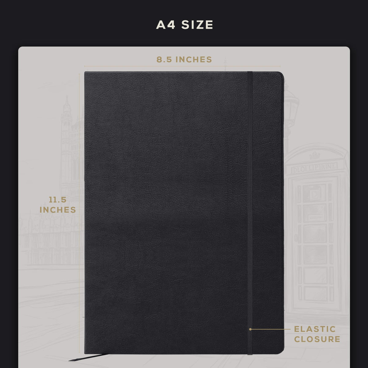 BEECHMORE BOOKS A4 Music Manuscript Paper Notebook A4 120 GSM with Gift Box