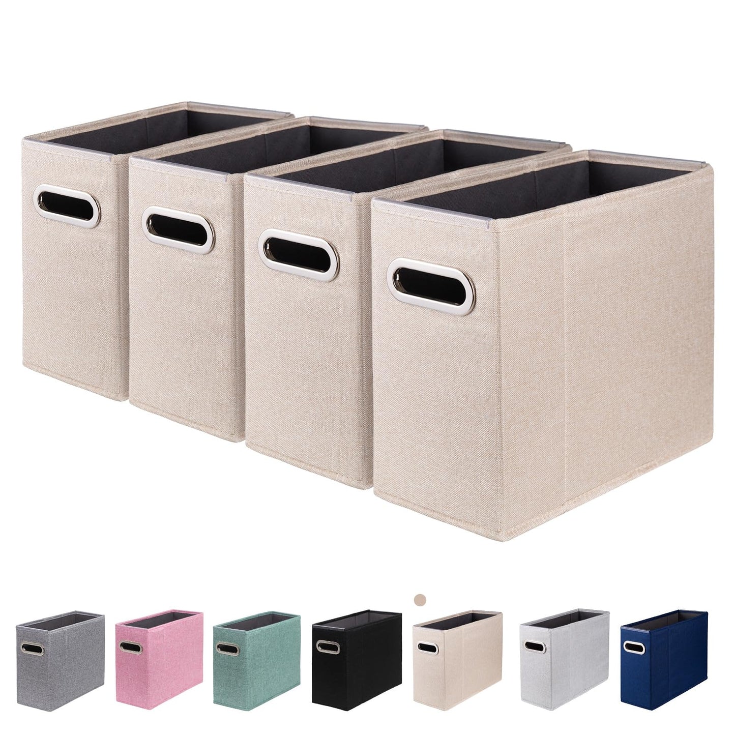 ComfortKeeper 4 Packs Letter Size File Organizer, File Folders Organizer, Fabric Storage Box