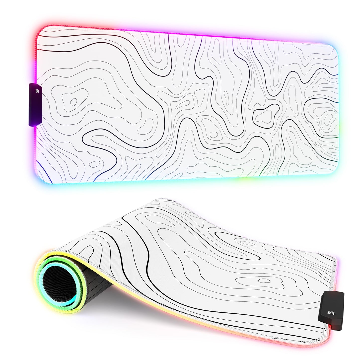 ITNRSIIET RGB Gaming Mouse Pad, Full Desk XL Extended Large Gaming Mousepad, 12 Lighting Modes 30%
