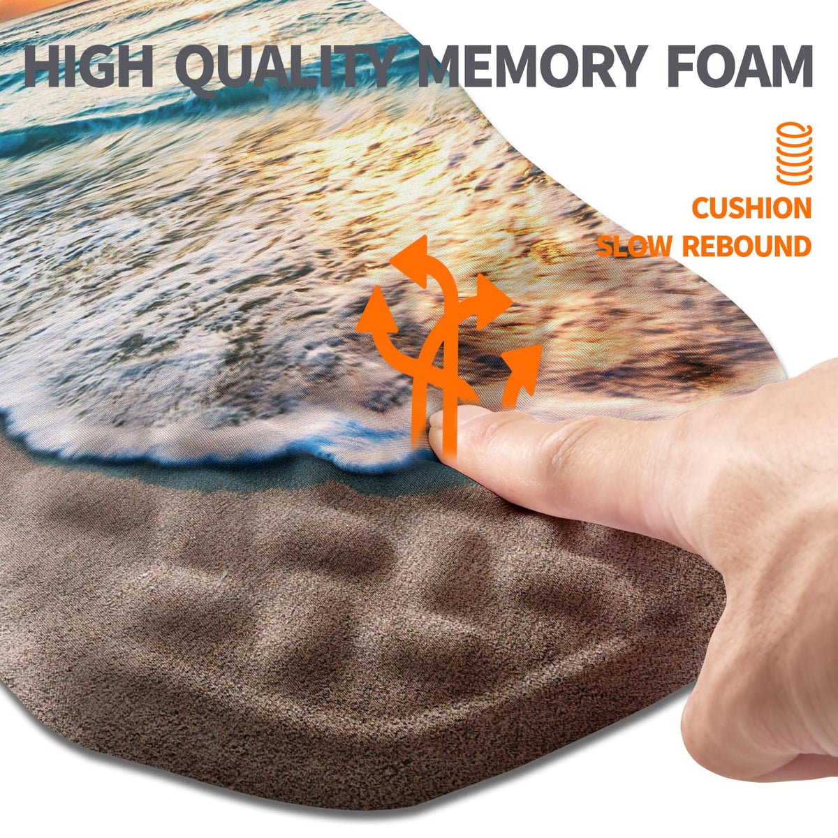 Armanza Ergonomic Slope Mouse Pad Wrist Support, Wrist Rest Mousepad for Carpal Tunnel Pain Relief