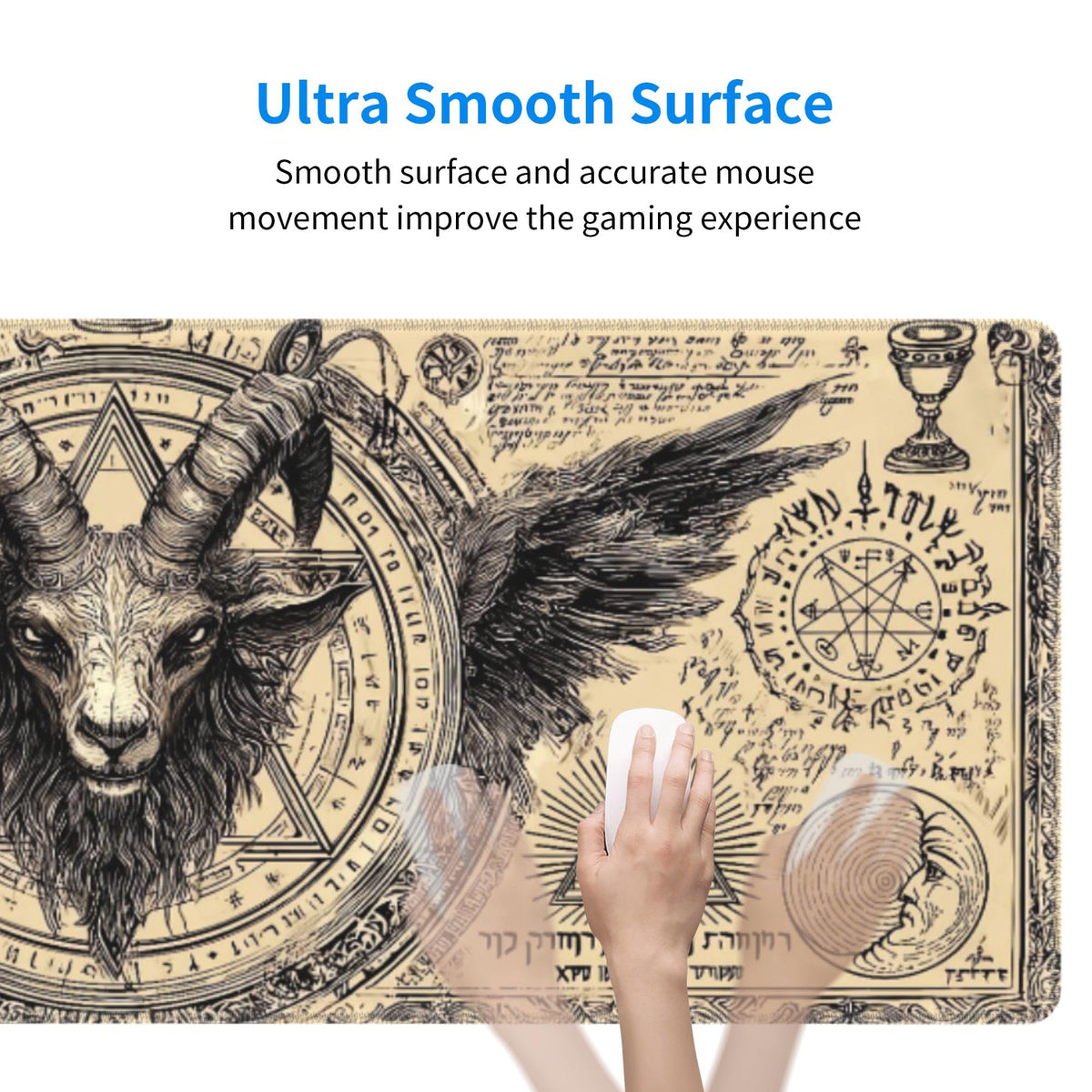 Skull Mouse Pad Extended Large Gaming Mouse Pad XL Stitched Edges for Gamer Home Office 31.5 X 11.8