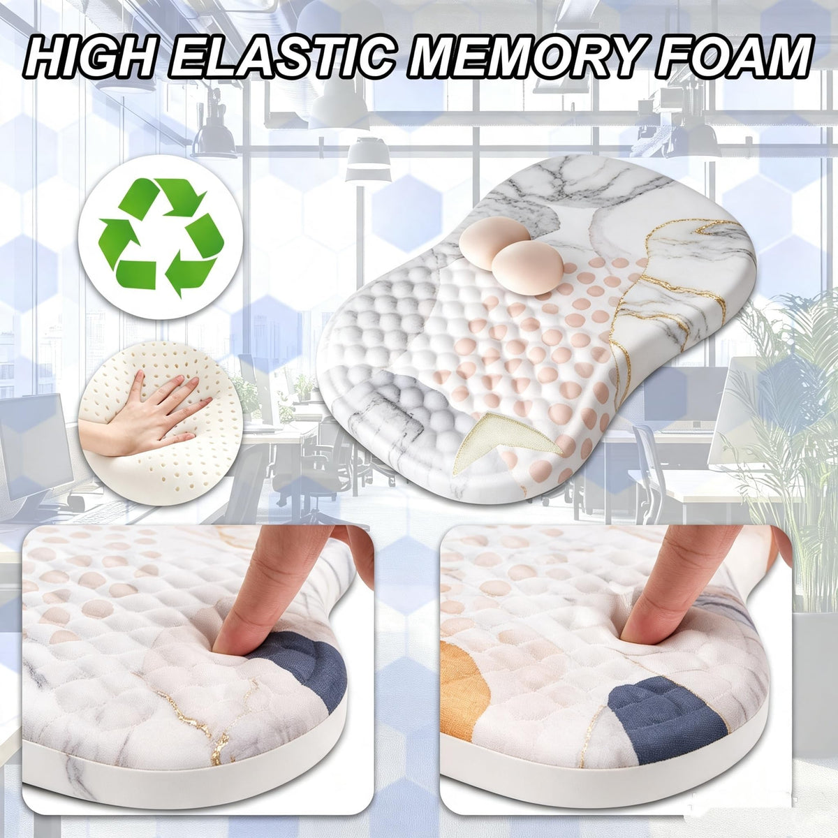 Ergonomic Mouse Pad Wrist Support and Keyboard Wrist Rest