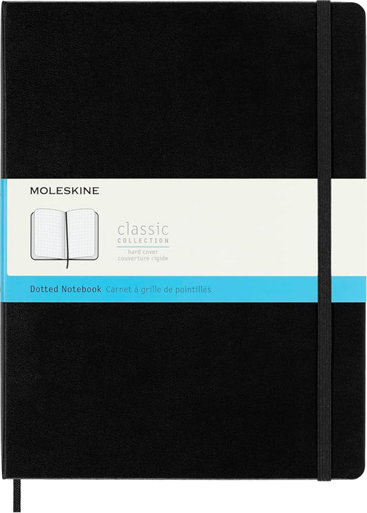 Moleskine Classic Collection Hard Cover Notebook, 1-Subject, Dotted Rule, Black Cover, (80) 10 x
