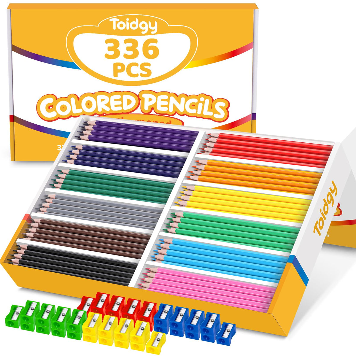 336 Packs Colored Pencils Bulk Classroom, Colored Pencils for Kids 12 Color