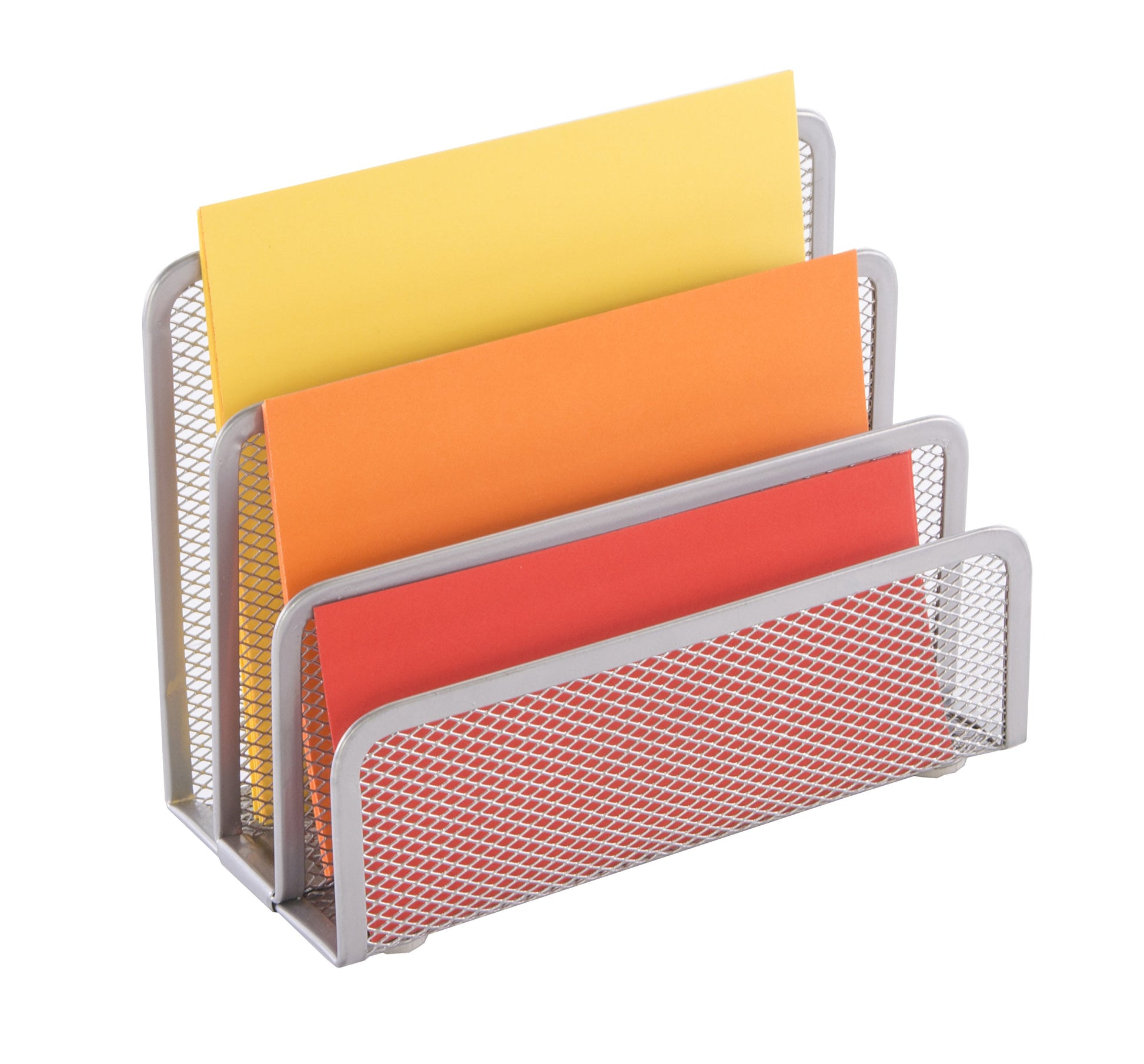 OSCO Silver Wiremesh Letter Holder | Mail Sorter | Post Rack | Envelope Organiser | Document Stand
