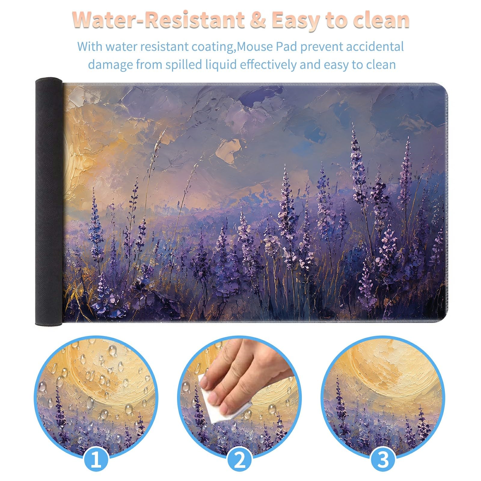 Desk Mat Large Gaming Mouse Pad + Coaster