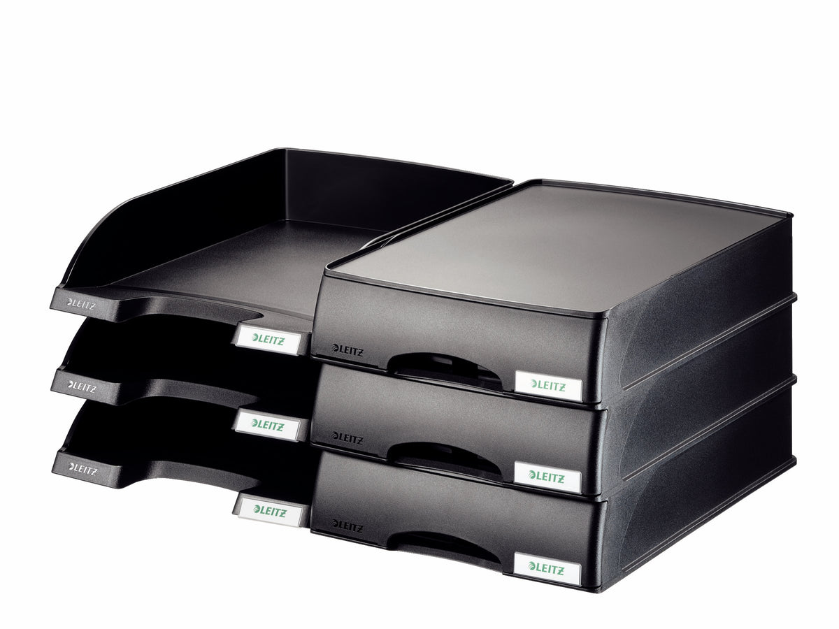 Leitz A4 Letter Tray, Jumbo, Black, Plus Range, 52330095