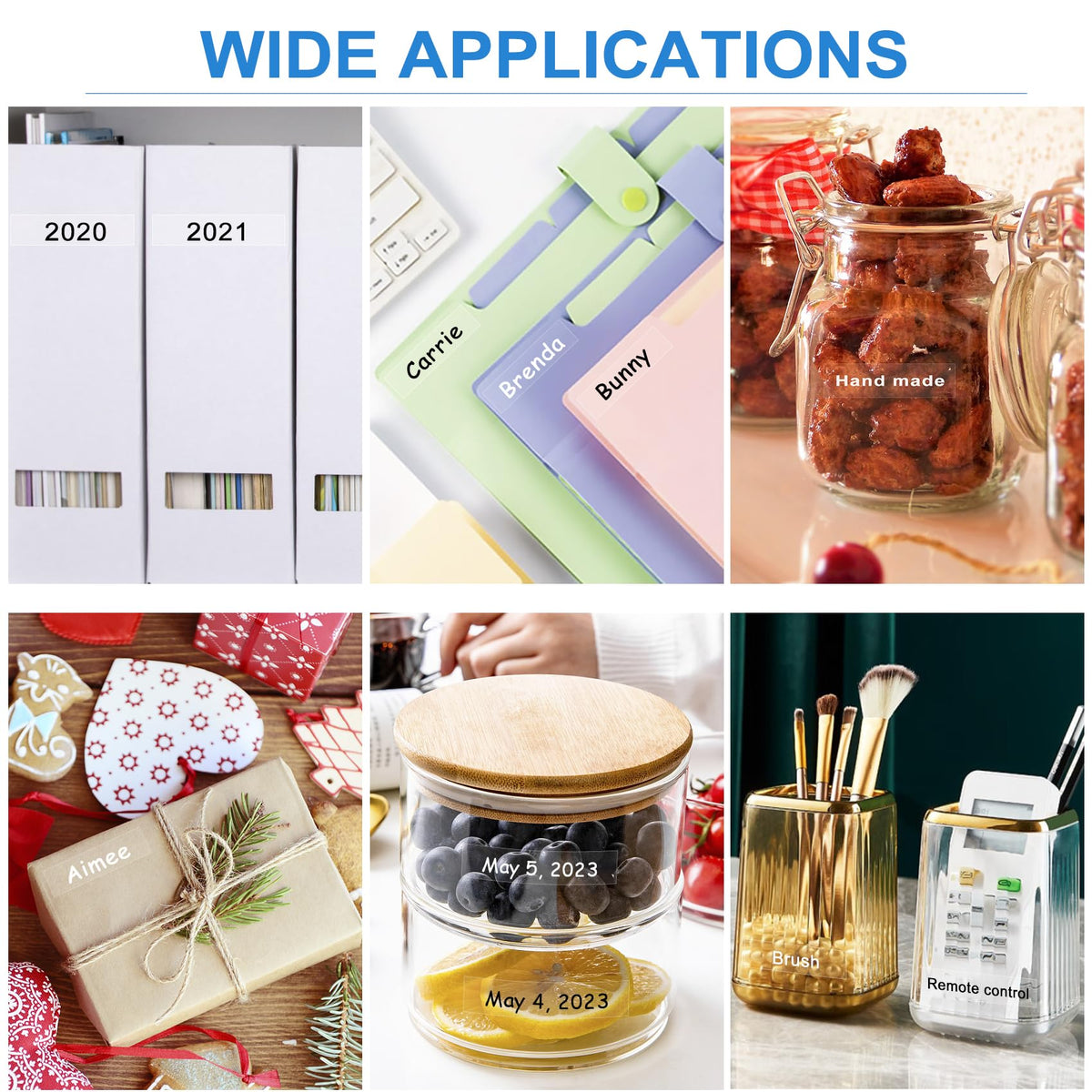 Womiten Label Tape 12mm 0.47 Laminated Clear TZe-131 TZe-135 Compatible for