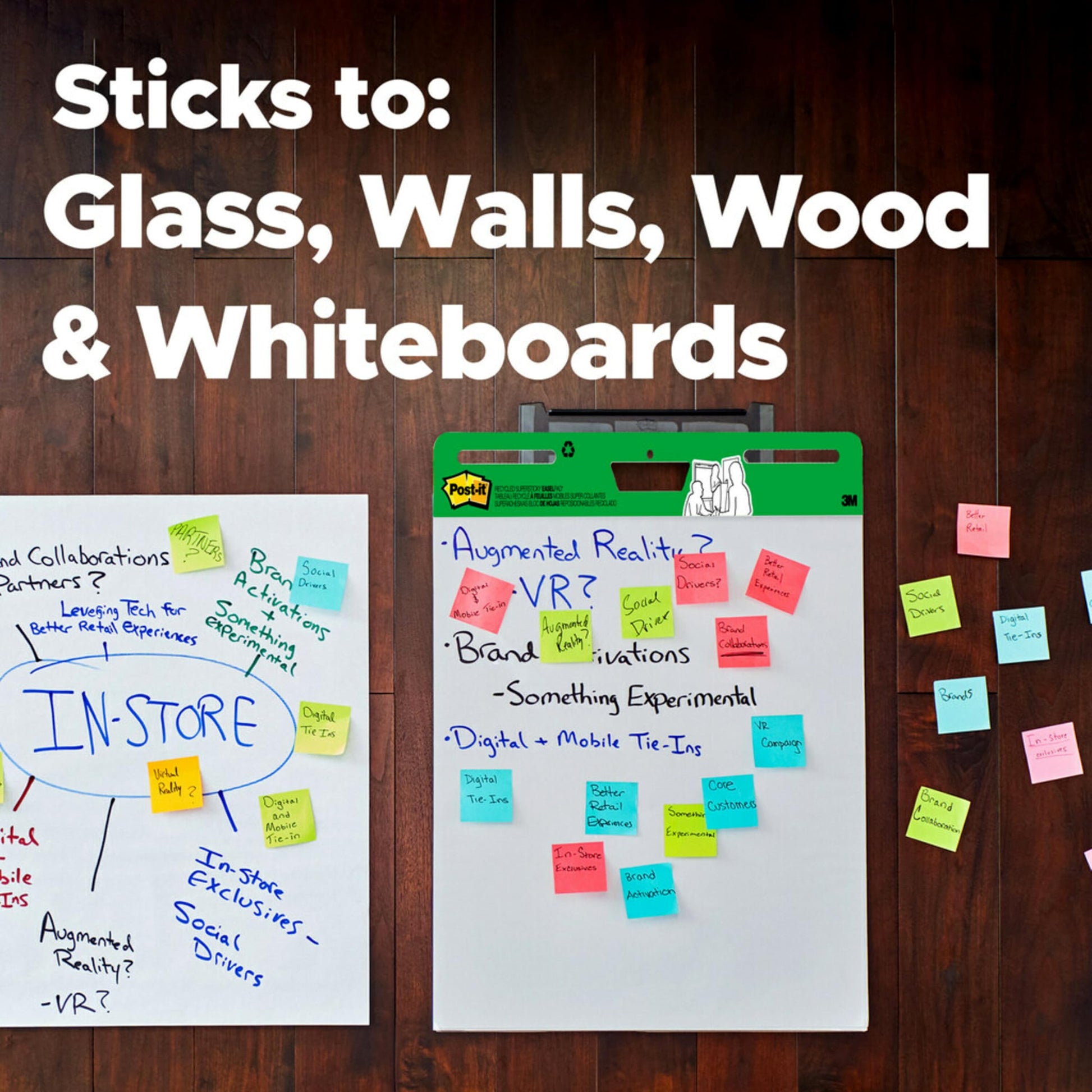 Post-it Easel Pad Made with Recycled Paper, 25 in x 30 in, White, 30 Sheets/Pad, 2 Pads/Pack, Great