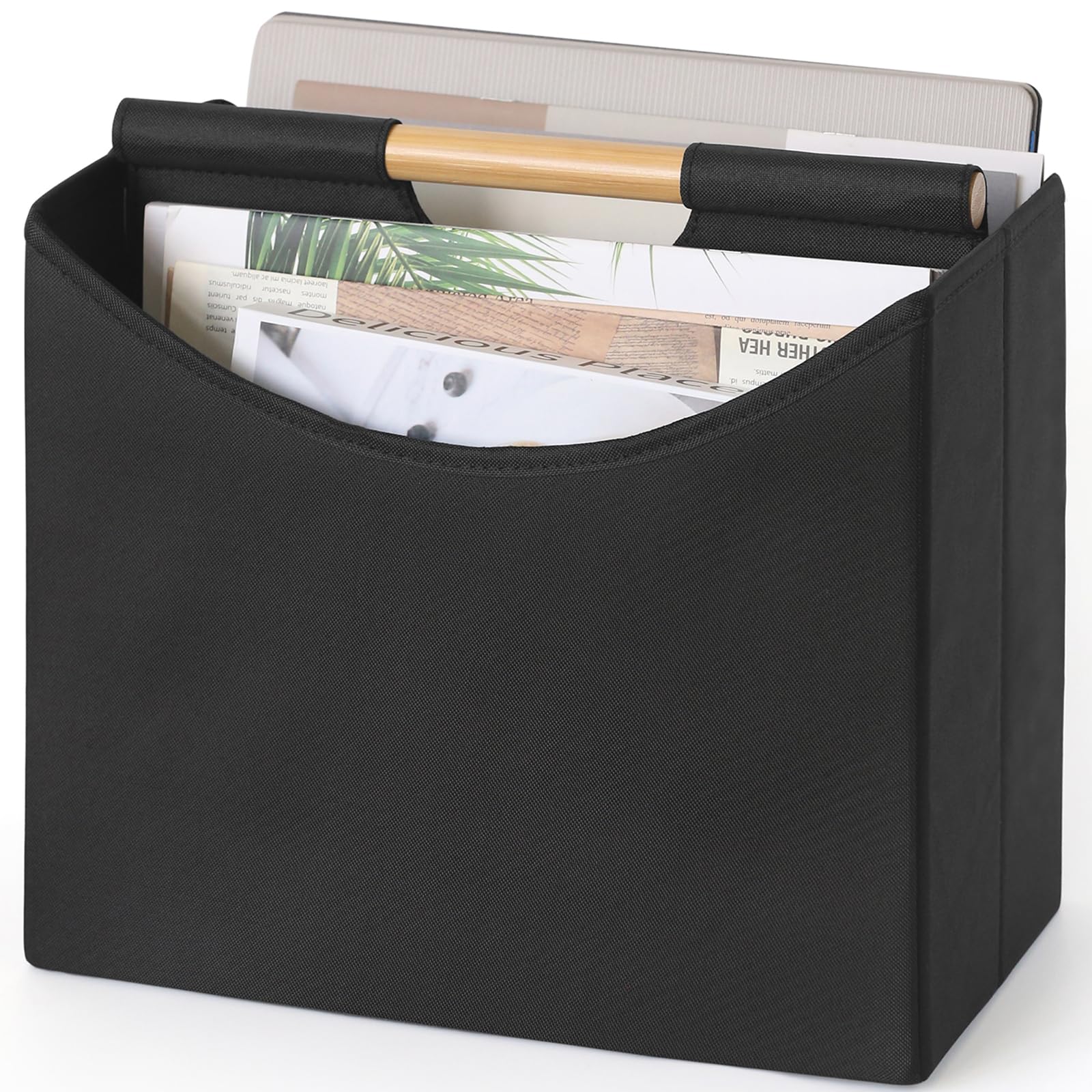 Neateam Magazine Holders, Foldable Magazine File Holder with Handle Magazine Rack Floor, Newspaper