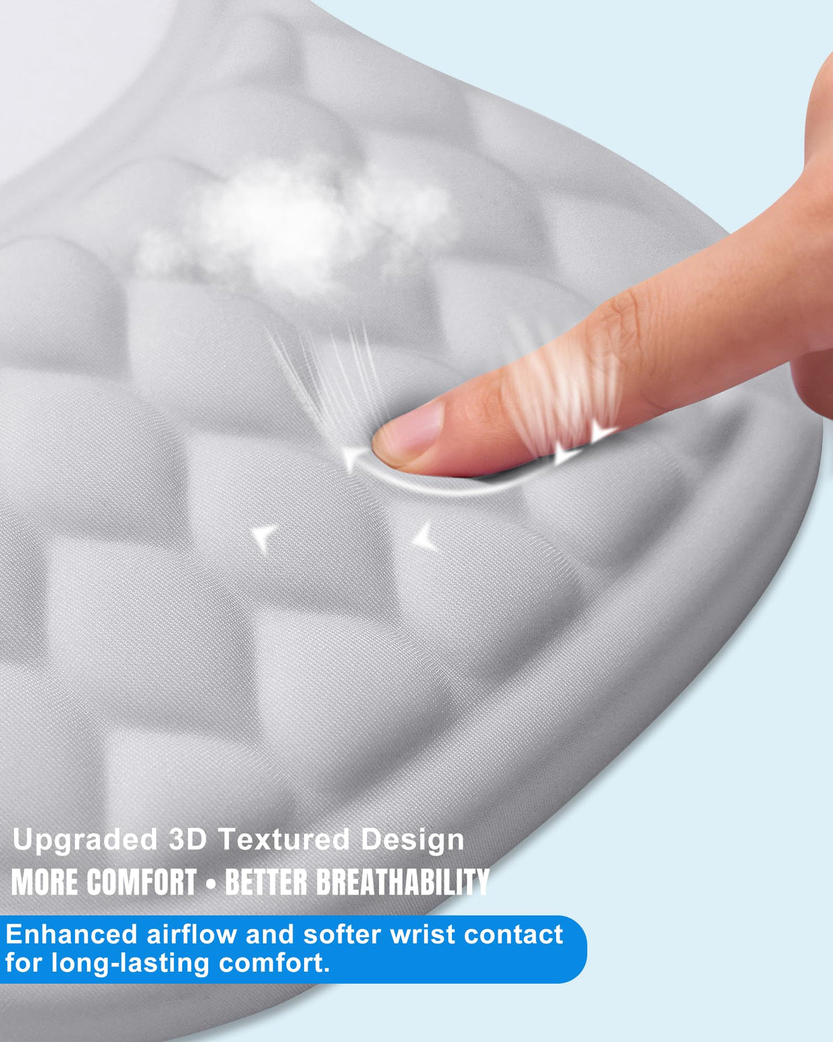 PVIPCZ Ergonomic Mouse Pad with Sloped Memory Foam Wrist Rest