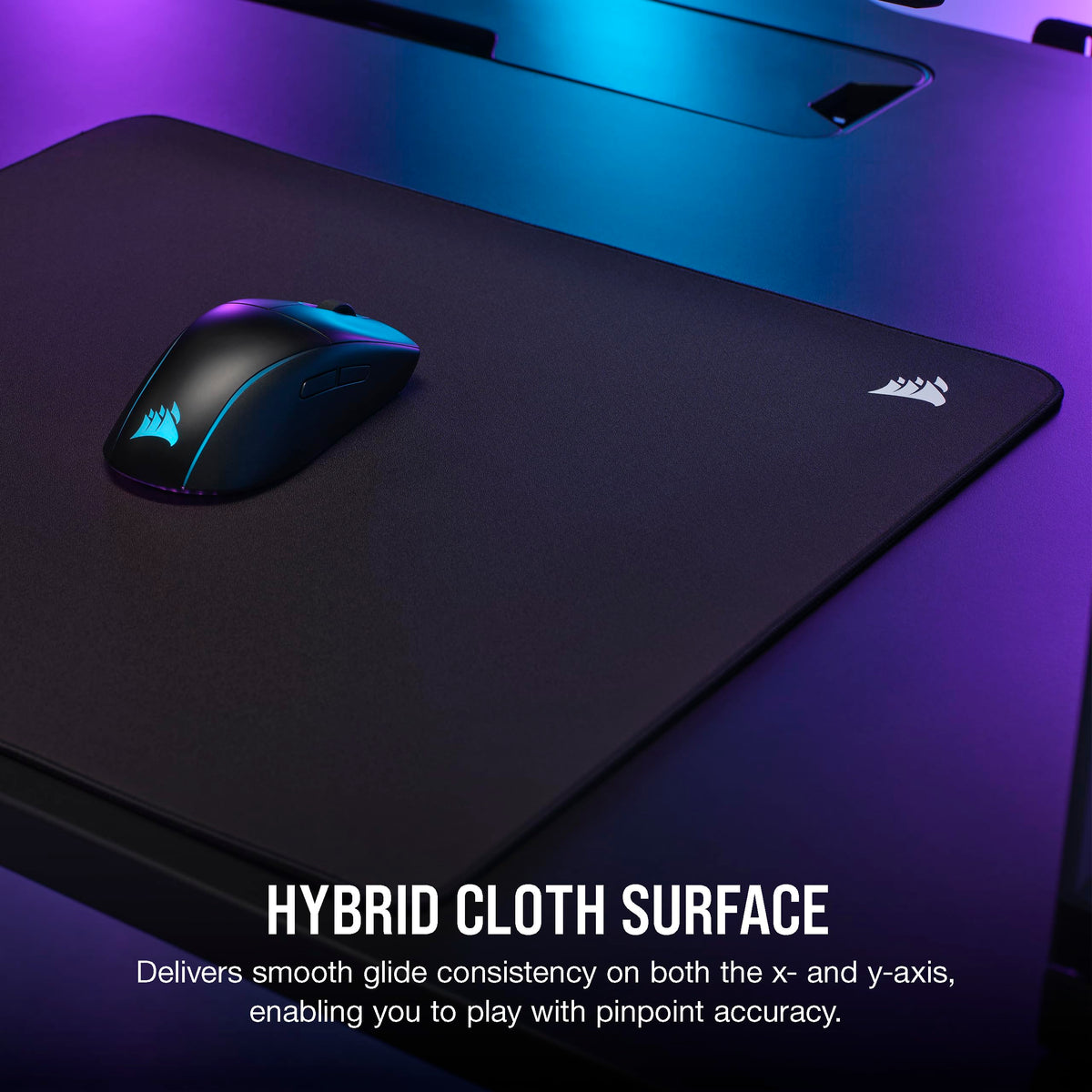 Corsair MM500 v2 Hybrid Cloth Gaming Large Mouse Pad – 45cm x 40cm – Spill-Proof Coating