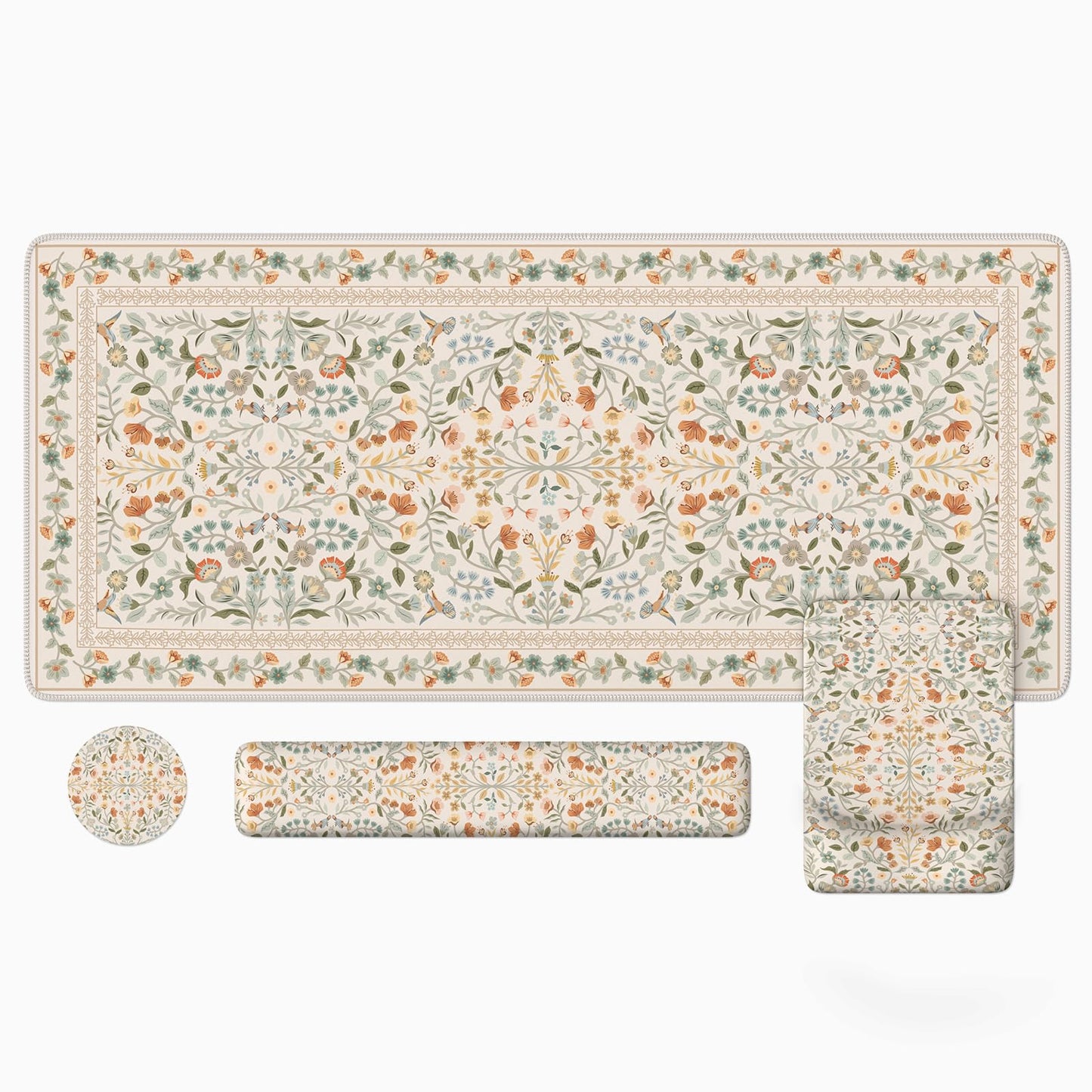 iLeadon Ergonomic Mouse Pad with Wrist Rest, Beige Desk Mat Set