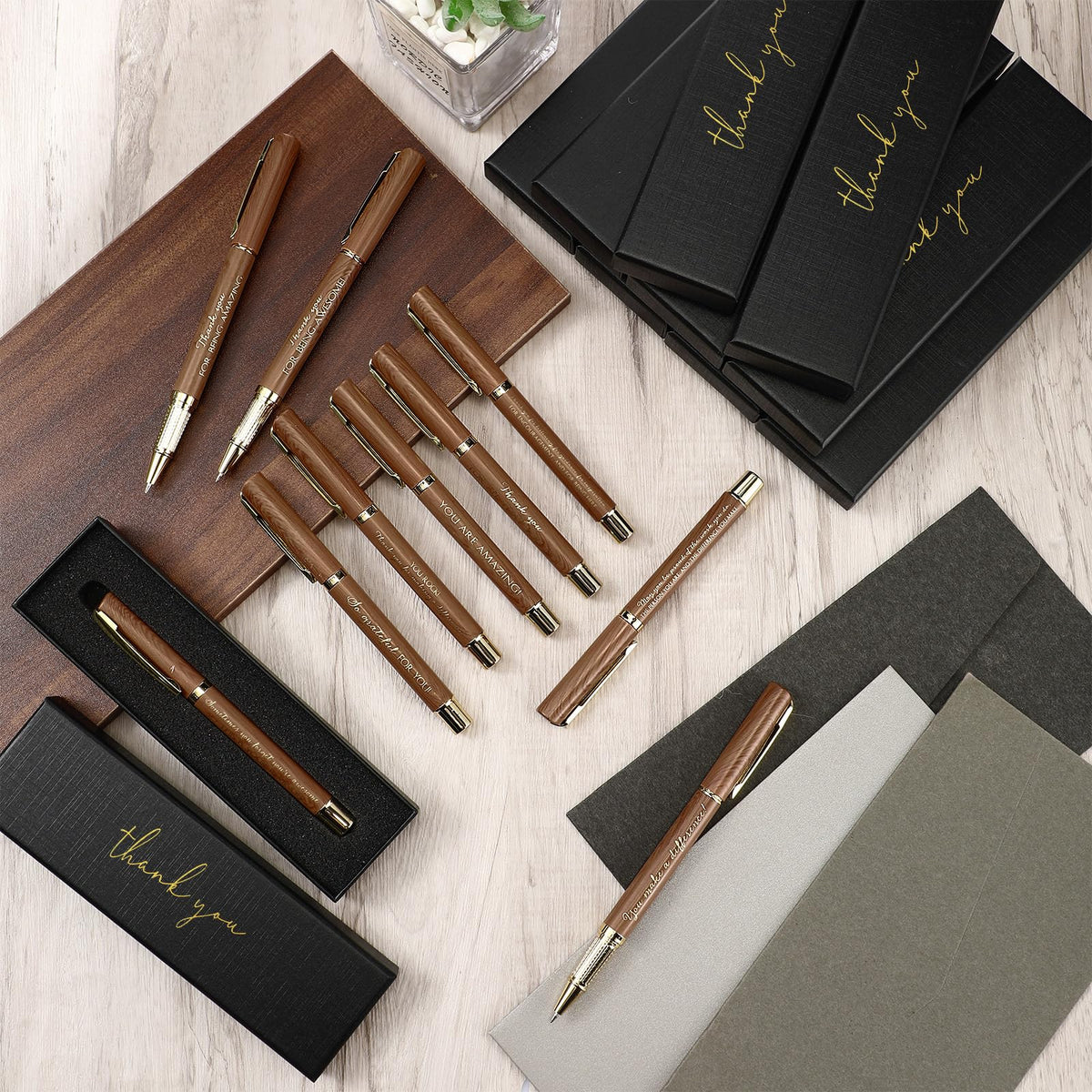 PerKoop 10 Sets Thank You Gifts, Appreciation Pens with Boxes for Men Women