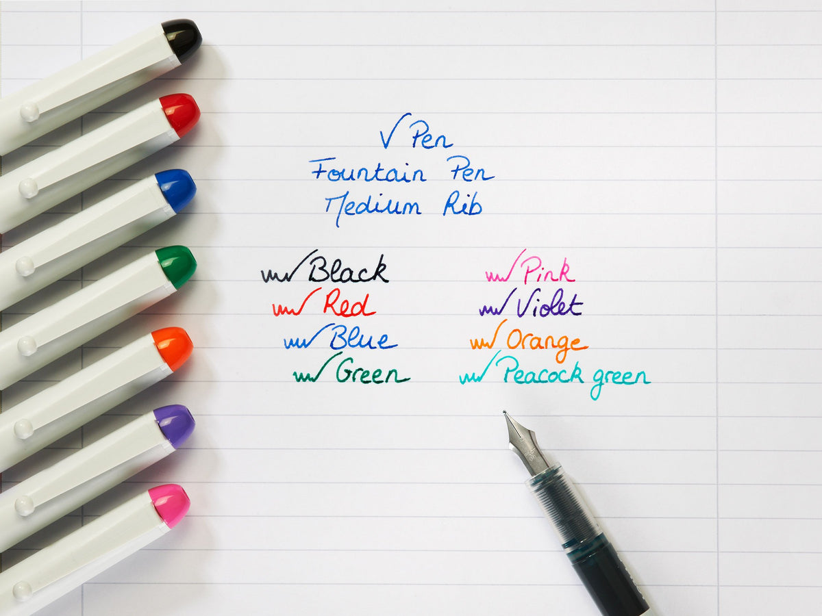Pilot Vpen Disposable Fountain Pen - Blue (Pack of 6) FLW538929