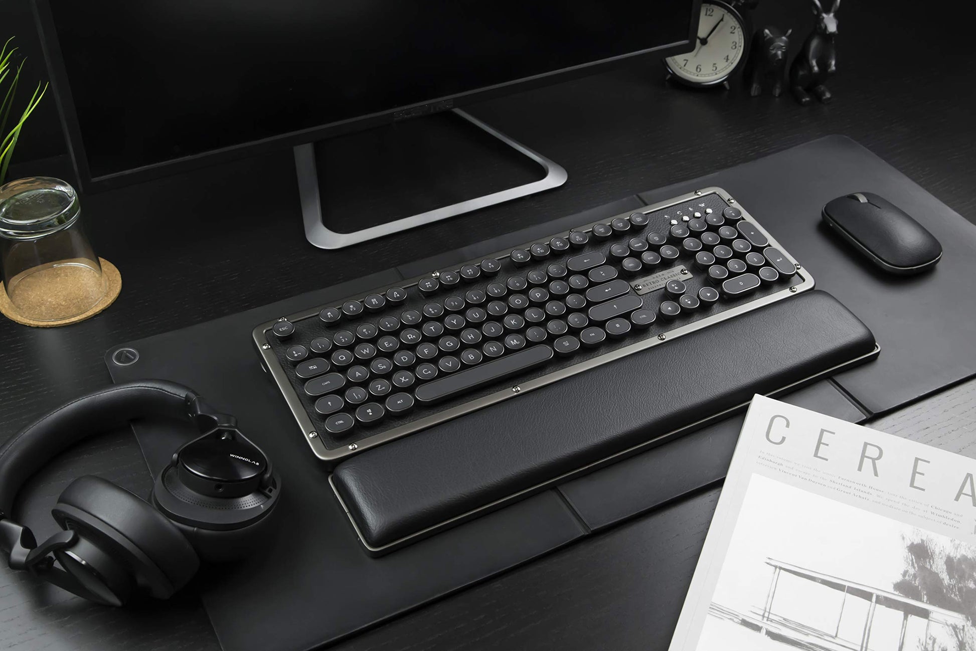 AZIO Retro Classic Palm Rest, Gunmetal
