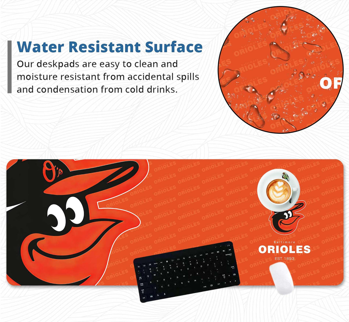 Supercool Design Large Mouse Pad, Sport Square Theme Mousepad Waterproof Non-Slip Rubber Base