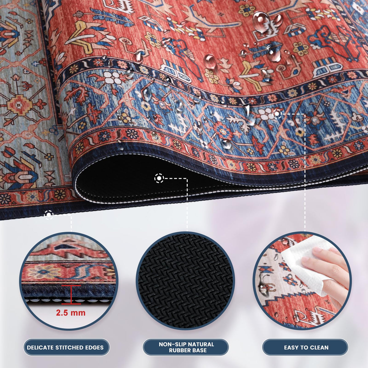 iLeadon Persian Rug Mouse Pad, Large Desk Mat for Keyboard and Mouse