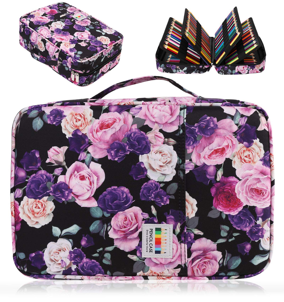 AYVANBER Big Capacity Colored Pencil Case Organizer 304 Slots Pen Holder Waterproof Storage Pouch