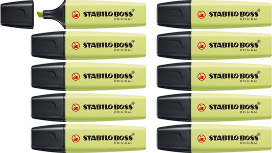 Highlighter - STABILO BOSS ORIGINAL Pastel - Pack of 10 - Dash of Lime
