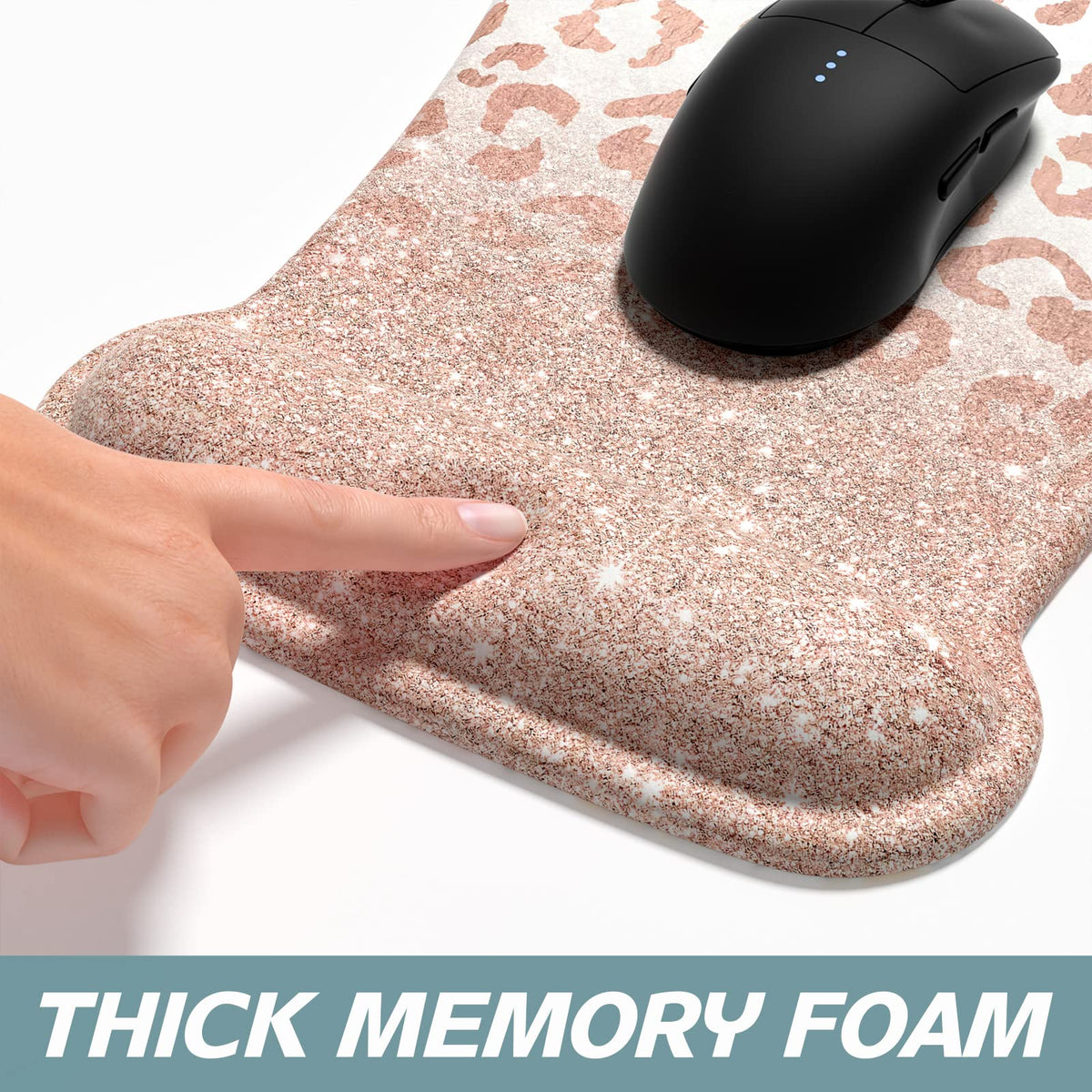 ITNRSIIET Mouse Pad Wrist Support Keyboard Wrist Rest Pad Ergonomic Mousepad Non-Slip Memory Foam
