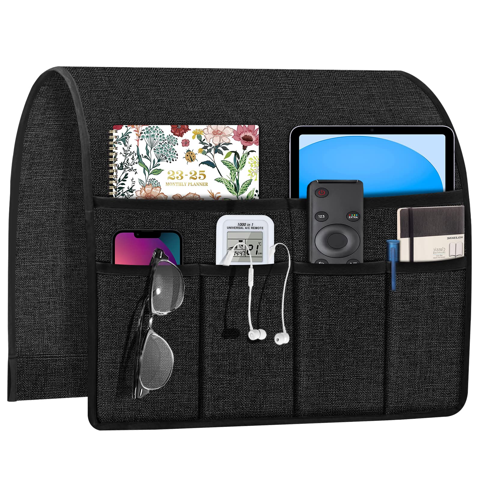 Joywell Remote Control Holder Armchair Caddy Armrest Organizer Black