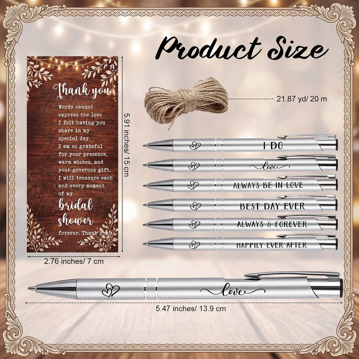 Chiisong 30 Sets Bridal Shower Favors for Guests, Rustic