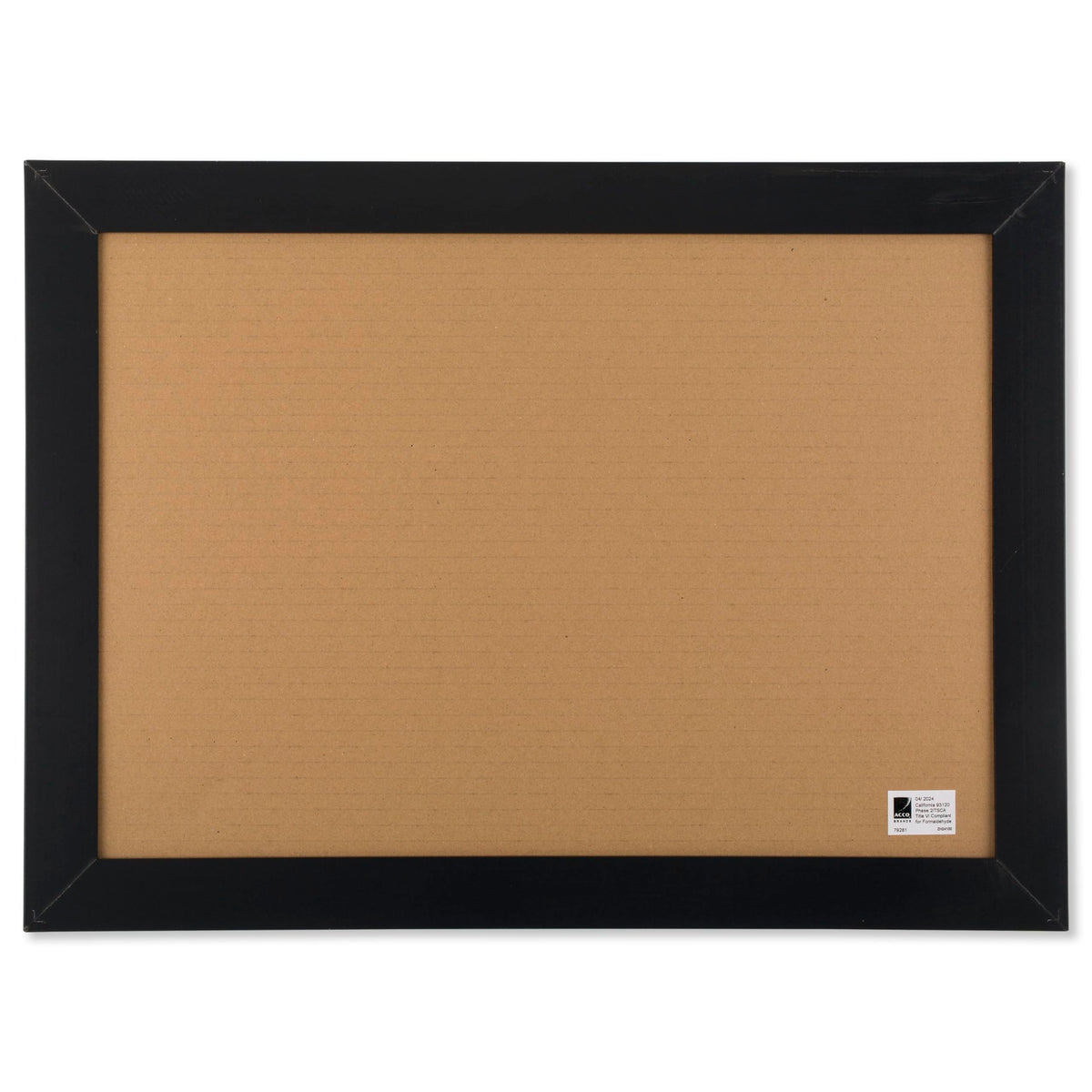 Quartet Cork Board Bulletin Board, 17" x 23", Framed Corkboard, Black Frame, Decorative Hanging Pin