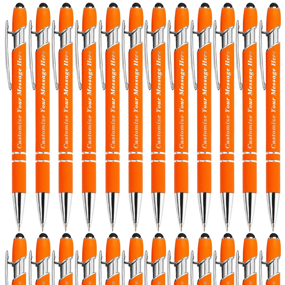 GIFTSDIY Personalized Pens with Stylus,Custom Engraving Ballpoint Pens,Imprinted with Your Logo or