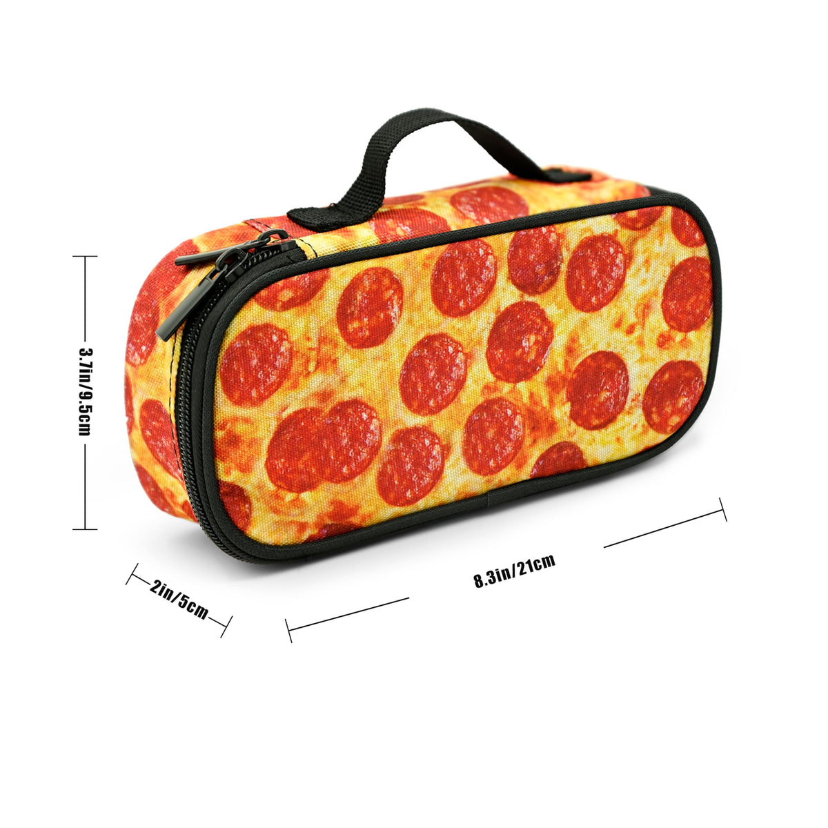 Droerfes Pizza Pencil Case Pencil Pouch Large Capacity Pen Bag School Office Organizer Stationery