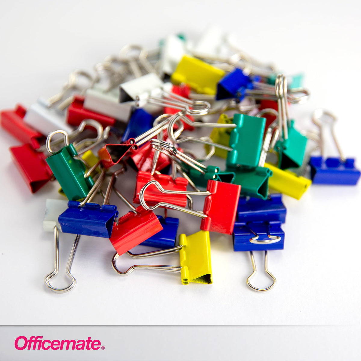 Officemate - Binder Clips, Metal, 3/4quot;, Assorted Colors, 36/Pack 31028 (DMi PK