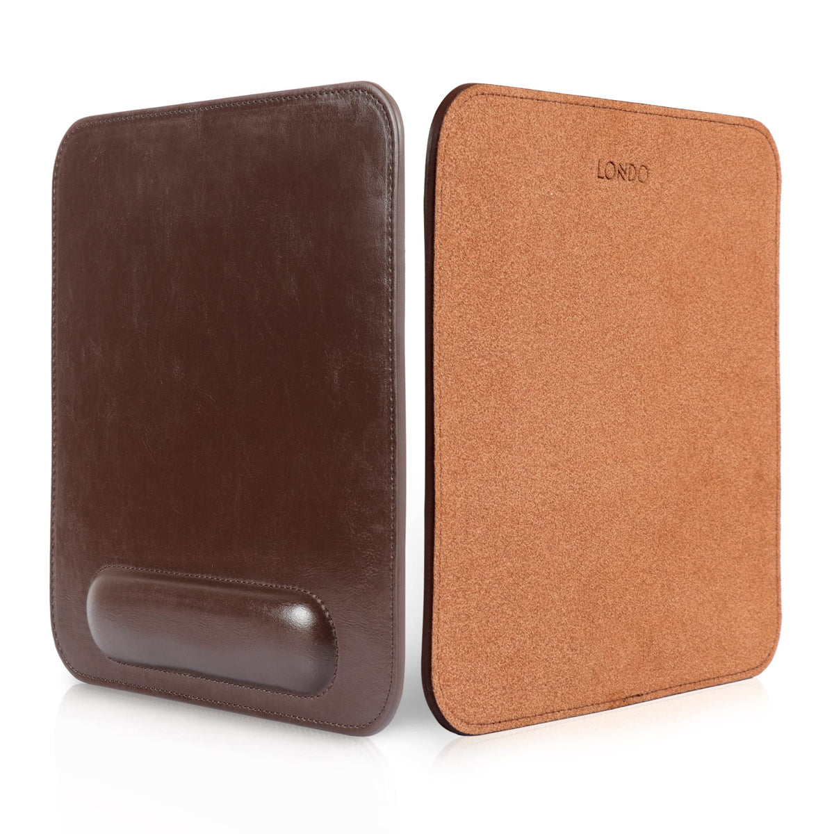 Londo Leather Mouse Pad with Wrist Rest – Ergonomic Support, Non-Slip Base, Smooth Surface