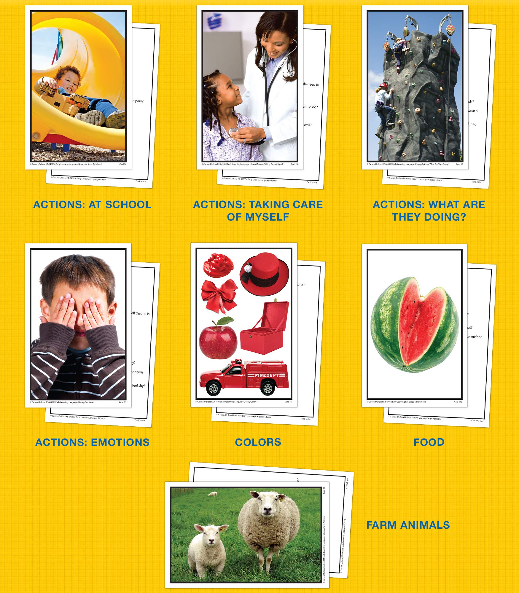 Key Education Early Learning Language Library Flash Cards, Speech Therapy