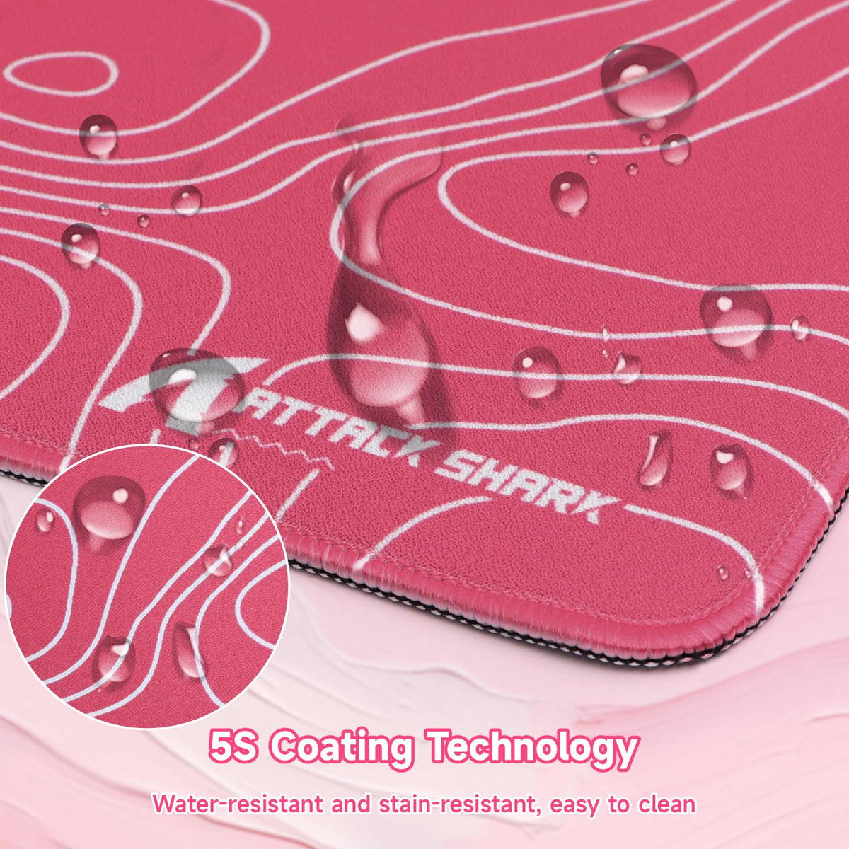 ATTACK SHARK CM02Pro Gaming Mouse Pad for Esports Speed Large Mouse mats for Desk Waterproof