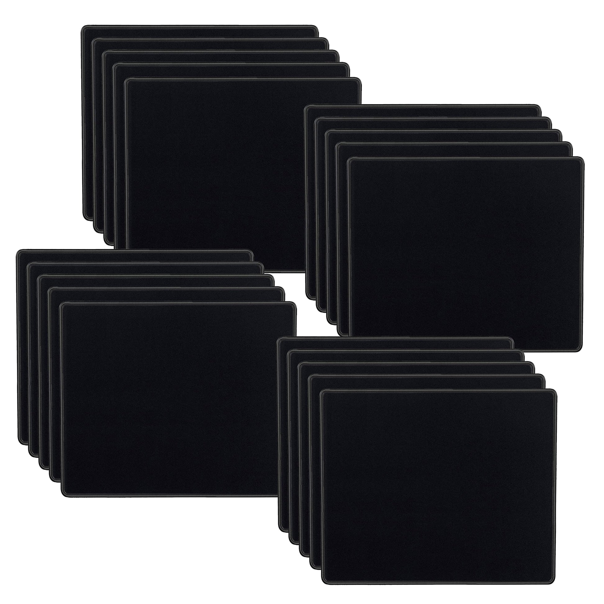 SaiTech IT 20-Pack Mouse Pads Bulk, Stitched Edges, Non-Slip Base